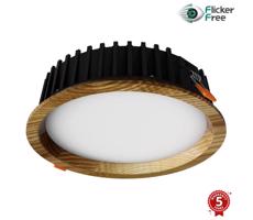 APLED - LED Oświetlenie RONDO WOODLINE LED/12W/230V 4000K śr. 20 cm popiół solidne drewno