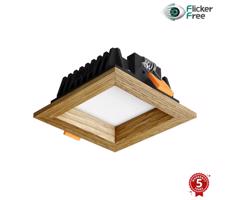 APLED - LED Oświetlenie SQUARE WOODLINE LED/3W/230V 3000K 9x9 cm dąb solidne drewno