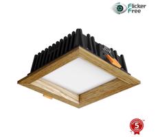 APLED - LED Oświetlenie SQUARE WOODLINE LED/6W/230V 3000K 12x12 cm dąb solidne drewno