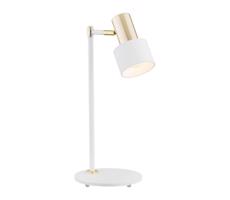 Argon 4256 - Lampa stołowa DORIA 1xE27/15W/230V biel/mosiądz