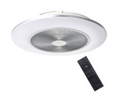 Brilagi - LED Oświetlenie ściemnialne z wentylatorem AURA LED/38W/230V srebrne + pilot