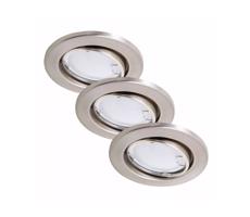 Briloner 7221-032 - ZESTAW 3x LED Oświetlenie łazienkowe 1xGU10/3W/230V matowy chrom