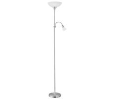 EGLO 82842 - Lampa podłogowa UP 2 1xE27/60W + 1xE14/25W nikiel