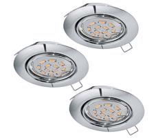 Eglo 94407 - Zestaw 3x LED Oprawa wpuszczana PENETO 3xGU10-LED/5W/230V