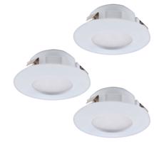 Eglo 95821- ZESTAW 3x LED Łazienkowa oprawa wpuszczana PINEDA 1xLED/6W/230V IP44