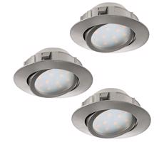 Eglo 95853 - Zestaw 3x LED Oprawa wpuszczana PINEDA 1xLED/6W/230V