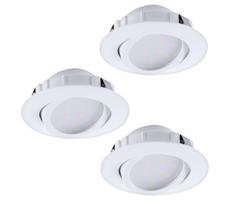 Eglo 95857- ZESTAW 3x LED Ściemnialna oprawa wpuszczana PINEDA 1xLED/6W/230V