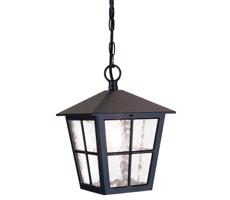 Elstead - Lampa wisząca zewnętrzna na łańcuchu CANTERBURY 1xE27/100W/230V IP43 czarny