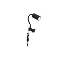 Globo 57911KB - Elastyczna lampa z klipsem ROBBY 1xGU10/25W/230V czarny