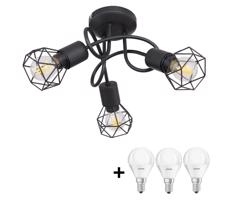 Globo - LED Żyrandol natynkowy XARA 3xE14/5W/230V czarny