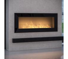 InFire - Wbudowany BIO kominek 49x120 cm 3kW czarny