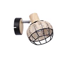 Kinkiet punktowy TAJGA 1xE14/40W/230V rattan/czarny