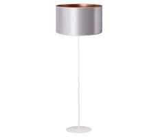 - Lampa podłogowa CANNES 1xE27/15W/230V 45 cm srebrny/miedź/biały