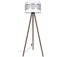 Lampa podłogowa CORAL 1xE27/60W/230V brązowy/biały/chrom