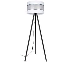 Lampa podłogowa CORAL 1xE27/60W/230V czarny/biały/chrom