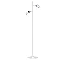 Lampa podłogowa JOKER 2xGU10/25W/230V biały/chrom błyszczący