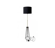 Lampa podłogowa TEGOLA 1xE27/60W/230V czarny/złoty