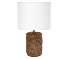 Lampa stołowa 1xE27/25W/230V rattan/biały