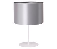 - Lampa stołowa CANNES 1xE14/15W/230V 20 cm srebrny/biały