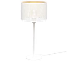 Lampa stołowa LOFT SHADE 1xE27/60W/230V śr. 25 cm biały/złoty