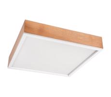 Lampa sufitowa OAK SQUARE 4xE27/15W/230V 48x48 cm dąb/biała