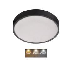 LED Plafon LED/28,5W/230V 3000/3500/4000K śr. 30 cm czarny