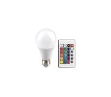 LED RGB Żarówka z pilotem BULB E27/9W/230V