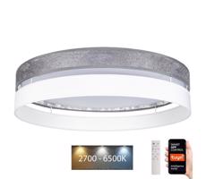 LED Ściemnialny plafon LIMA LED/36W/230V Wi-Fi Tuya + pilot srebrny/biały