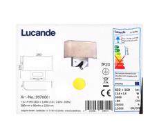 Lucande - LED Kinkiet VIRVE 1XLED/13,4W/230V + 1xLED/3,4W/230V