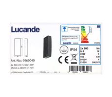 Lucande - LED Kinkiet zewnętrzny CORDA 2xLED/3W/230V IP54