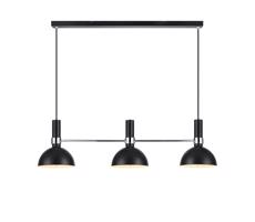 Markslöjd 106855 - Lampa wisząca LARRY 3xE27/60W/230V czarny/błyszczący chrom