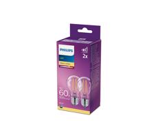 PACK 2x LED Żarówka Philips A60 E27/7W/230V 2700K