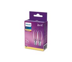 PACK 2x LED Żarówka Philips B35 E14/2W/230V 2700K