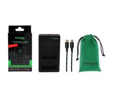 PATONA - Szybka ładowarka Dual Pana DMW-BLF19 + kabel USB-C 0,6m