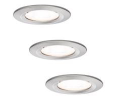 Paulmann 93599 - ZESTAW 3x LED GU10/7W IP44 Ściemnialne oświetlenie łazienkowe 230V