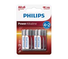 Philips LR6P6BP/10 - 6 ks Bateria alkaliczna AA POWER ALKALINE 1,5V