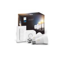 Podstawowy zestaw Philips Hue WHITE AMBIANCE 2×E27/8W/230V + urządzenie do podłączenia