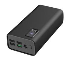 Power Bank z wyświetlaczem LED Power Delivery 30000 mAh 3,7V czarny