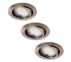 Rabalux 1051 - ZESTAW 3xLED Oprawa wpuszczana LITE 3xGU10-LED/3W/230V