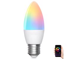 Ściemniana żarówka LED RGBW C37 E27/6,5W/230V 2700-6500K Wi-Fi -