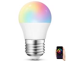 Ściemniana żarówka LED RGBW G45 E27/4W/230V 2700-6500K Wi-Fi -