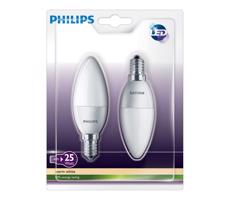 SET 2x LED świeca Philips E14/4W/230V - CANDLE