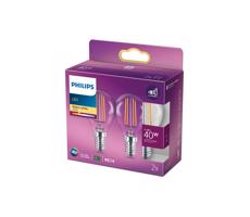 SET 2x LED Żarówka VINTAGE Philips E14/4,3W/230V 2700K