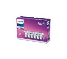 SET 6xLED Żarówka Philips GU10/4,6W/230V 4000K