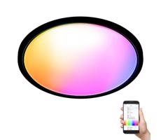 WiZ - LED RGB Plafon ściemnialny SUPERSLIM LED/22W/230V Wi-Fi czarny