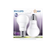 ZESTAW 2x LED Żarówka Philips A60 E27/11W/230V 2700K