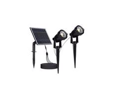 ZESTAW 2x LED Zewnętrzna lampa solarna 2xLED/1,2W/3,7V IP65 3000K