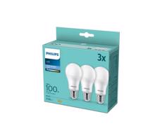 ZESTAW 3x LED Żarówka Philips A67 E27/13W/230V 6500K