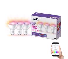 ZESTAW 3x Żarówka ściemnialna LED RGBW GU10/4,7W/230V 2200-6500K CRI 90 Wi-Fi -WiZ