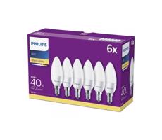 ZESTAW 6x LED Żarówka Philips B35 E14/5,5W/230V 2700K